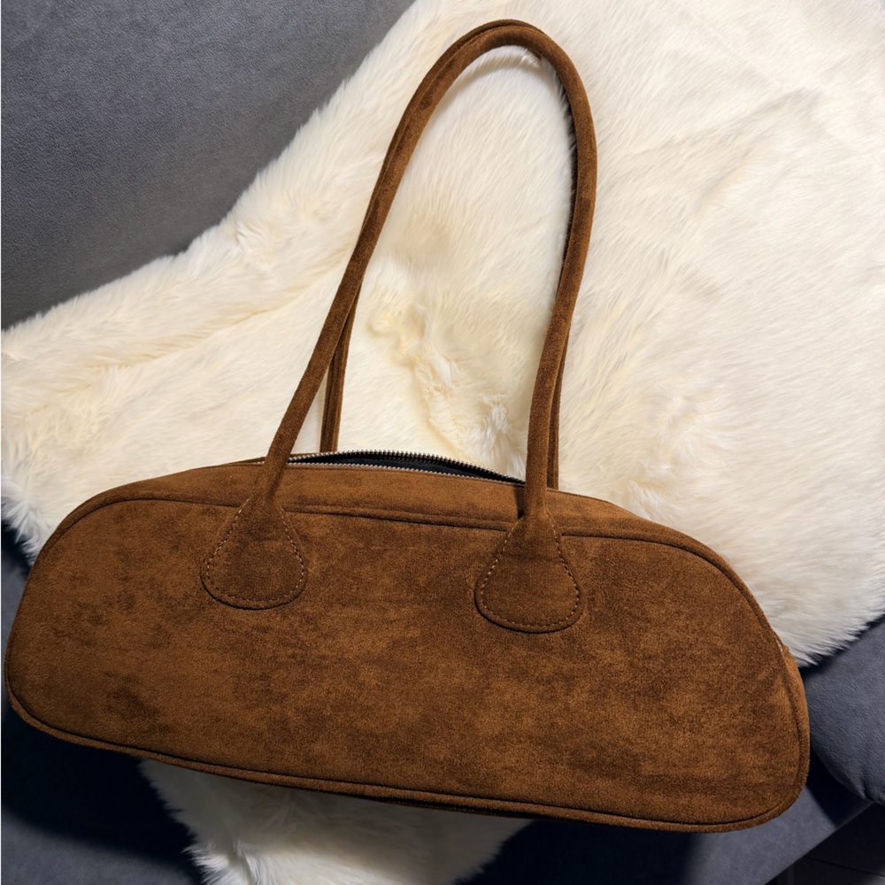 Elegant Brown Suede Women's Bag